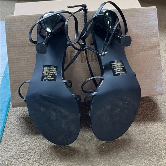 Steve Madden Elegant Black Strappy Heels - Picture 5 of 8